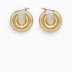 COS Jewelry Chunky Gold Minimalist Hoop Earrings